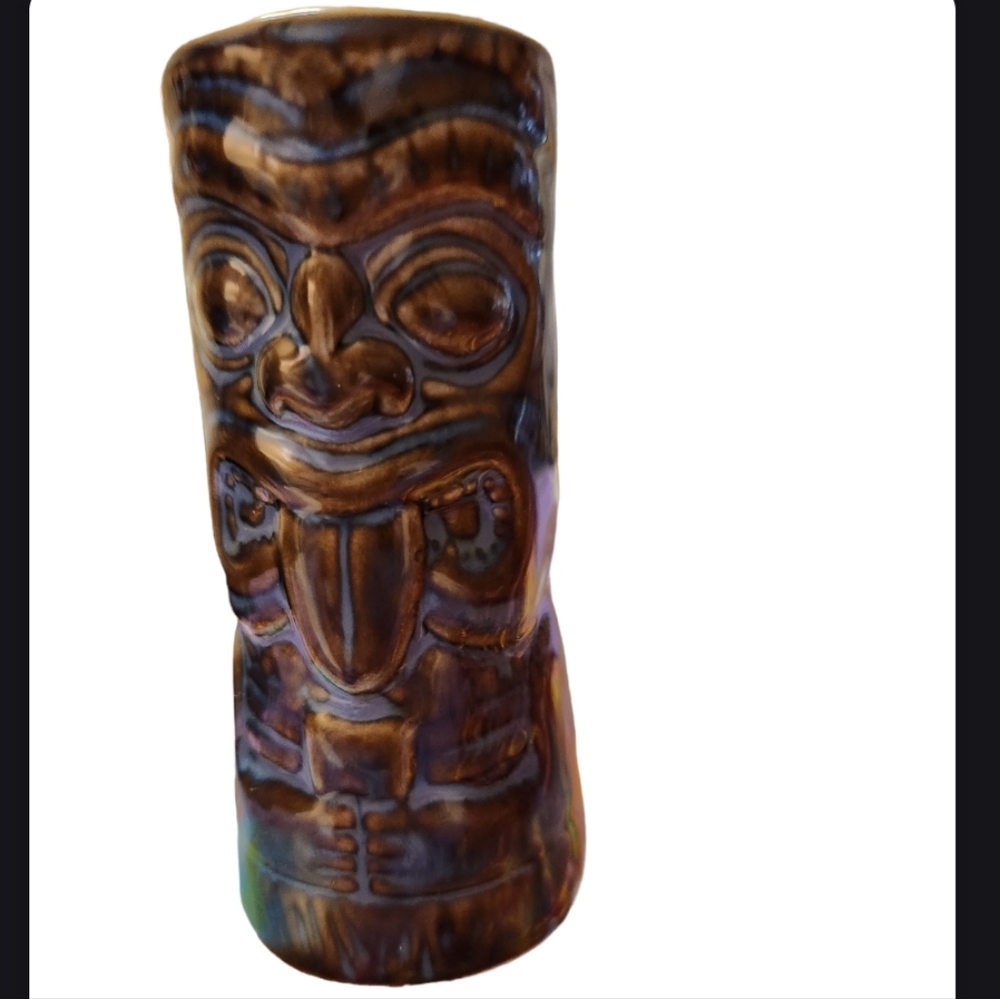 VINTAGE CHIKI TIKI TUMBLER MUG HAWAII TIKI BAR COCKTAIL DRINKWARE RARE